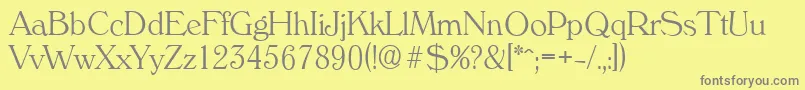 VeronaserialXlightRegular Font – Gray Fonts on Yellow Background