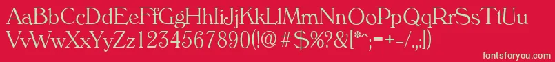 VeronaserialXlightRegular Font – Green Fonts on Red Background