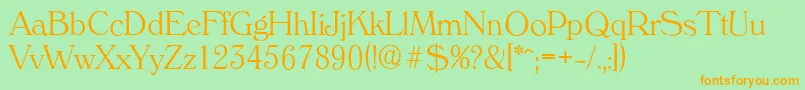 VeronaserialXlightRegular Font – Orange Fonts on Green Background