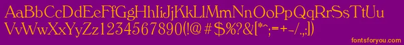VeronaserialXlightRegular Font – Orange Fonts on Purple Background