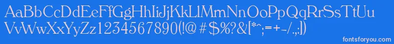 VeronaserialXlightRegular Font – Pink Fonts on Blue Background