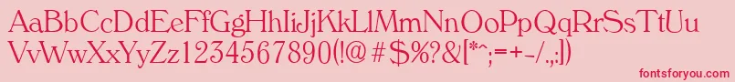 フォントVeronaserialXlightRegular – ピンクの背景に赤い文字