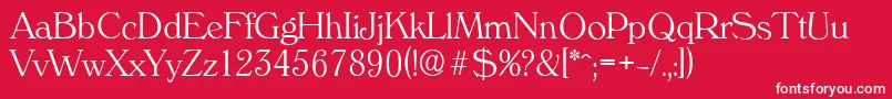 VeronaserialXlightRegular Font – White Fonts on Red Background