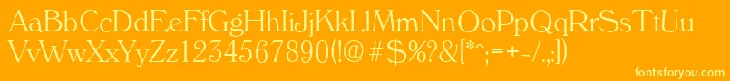 VeronaserialXlightRegular Font – Yellow Fonts on Orange Background