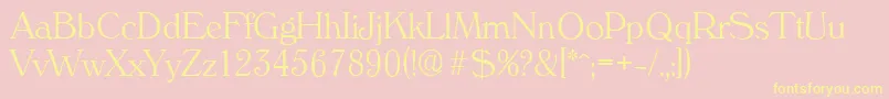 VeronaserialXlightRegular Font – Yellow Fonts on Pink Background