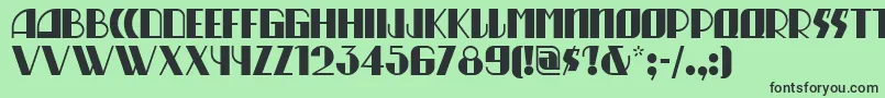 Munchausennf Font – Black Fonts on Green Background