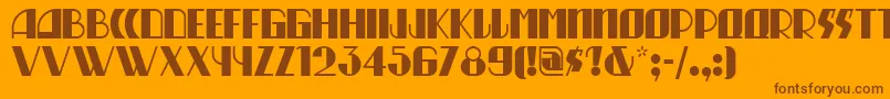 Шрифт Munchausennf – коричневые шрифты на оранжевом фоне