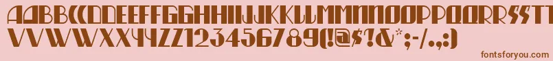 Munchausennf Font – Brown Fonts on Pink Background