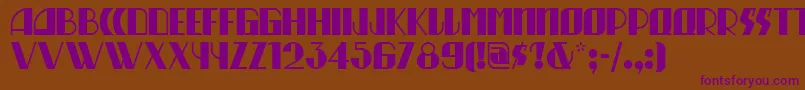 Munchausennf Font – Purple Fonts on Brown Background