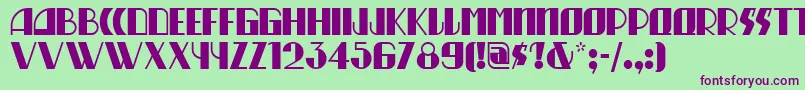 Munchausennf Font – Purple Fonts on Green Background