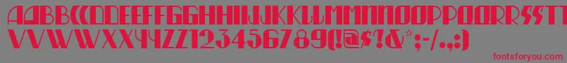 Munchausennf Font – Red Fonts on Gray Background