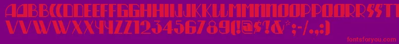 Munchausennf Font – Red Fonts on Purple Background