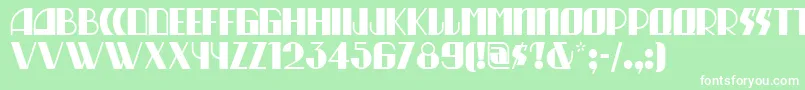 Munchausennf Font – White Fonts on Green Background