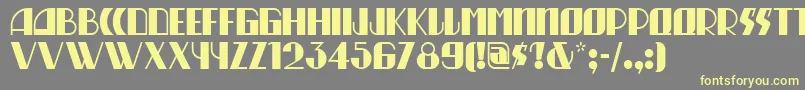 Munchausennf Font – Yellow Fonts on Gray Background