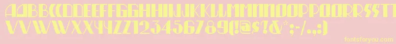 Munchausennf Font – Yellow Fonts on Pink Background