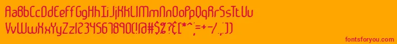 JankenBrk Font – Red Fonts on Orange Background