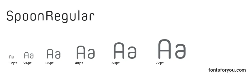 SpoonRegular Font Sizes
