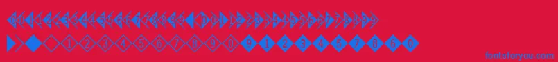 Digitsandpairsd Font – Blue Fonts on Red Background