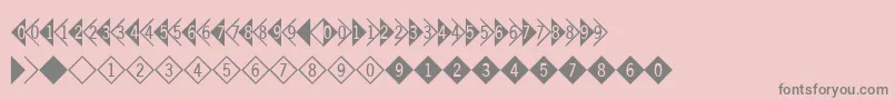Digitsandpairsd-Schriftart – Graue Schriften auf rosa Hintergrund