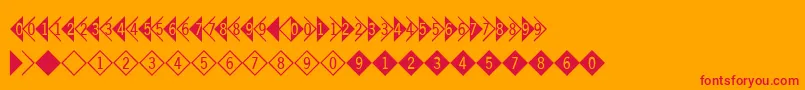 Digitsandpairsd Font – Red Fonts on Orange Background