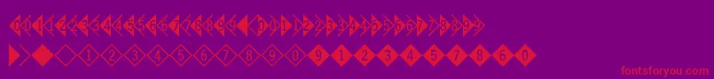 Digitsandpairsd Font – Red Fonts on Purple Background