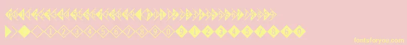 Digitsandpairsd Font – Yellow Fonts on Pink Background