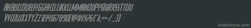 Watchtowerital Font – Gray Fonts on Black Background