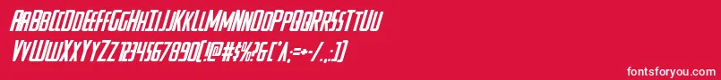 Watchtowerital Font – White Fonts on Red Background