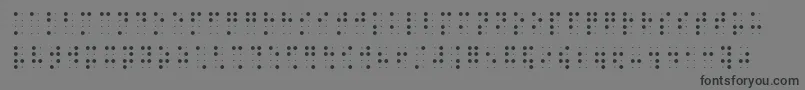 Fonte Brailleslo8dot – fontes pretas em um fundo cinza