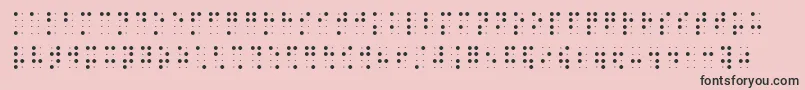 Weitere Informationen zur Brailleslo8dot-Schriftart Brailleslo8dot-Schriftart – Schwarze Schriften auf rosa Hintergrund