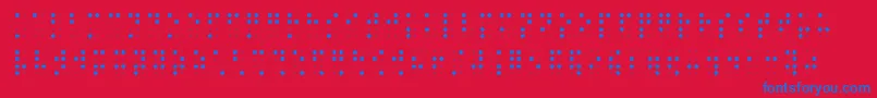 フォントBrailleslo8dot – 赤い背景に青い文字