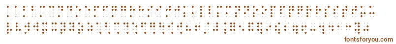 Brailleslo8dot Font – Brown Fonts on White Background