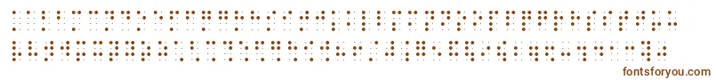 フォントBrailleslo8dot – 白い背景に茶色のフォント