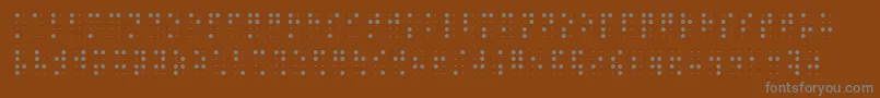 フォントBrailleslo8dot – 茶色の背景に灰色の文字