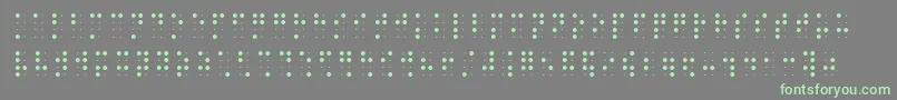 Więcej informacji o czcionce Brailleslo8dot Czcionka Brailleslo8dot – zielone czcionki na szarym tle