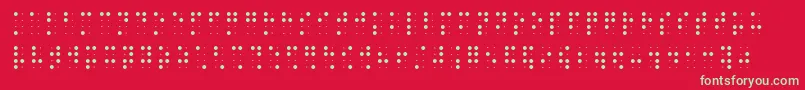 Brailleslo8dot Font – Green Fonts on Red Background
