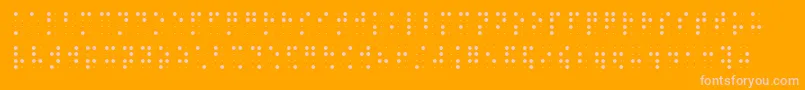 Brailleslo8dot-Schriftart – Rosa Schriften auf orangefarbenem Hintergrund