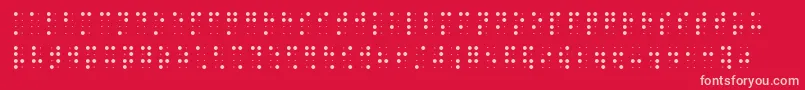 Brailleslo8dot Font – Pink Fonts on Red Background
