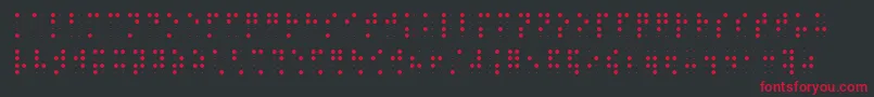 Brailleslo8dot Font – Red Fonts on Black Background