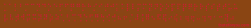 Шрифт Brailleslo8dot – красные шрифты на коричневом фоне