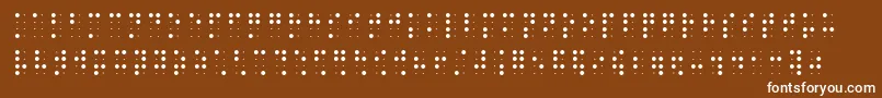 Fonte Brailleslo8dot – fontes brancas em um fundo marrom