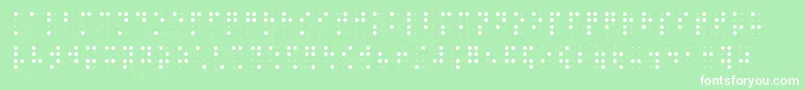 Brailleslo8dot Font – White Fonts on Green Background