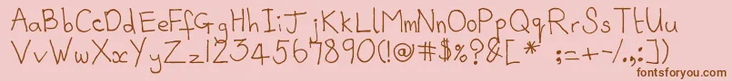 Wspeskimo Font – Brown Fonts on Pink Background