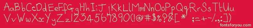 Wspeskimo Font – Green Fonts on Red Background