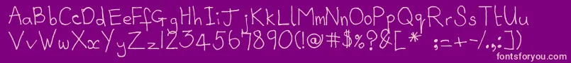 Wspeskimo Font – Pink Fonts on Purple Background