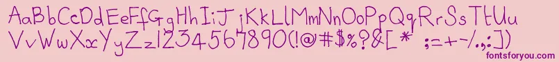 Wspeskimo Font – Purple Fonts on Pink Background