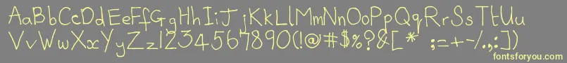 Wspeskimo Font – Yellow Fonts on Gray Background