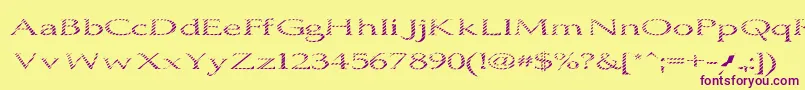 BoldlyGo Font – Purple Fonts on Yellow Background