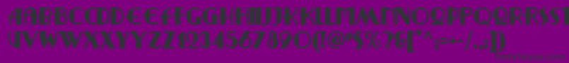 Ritzyremixnf-fontti – mustat fontit violetilla taustalla