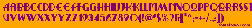 Шрифт Ritzyremixnf – фиолетовые шрифты на оранжевом фоне